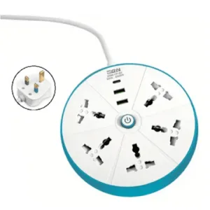 Extension 3 Metre With 5 Power Socket/ 2 USB Ports - White