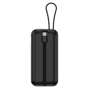 Porodo 10000mAh Power Bank Dual Built-In Cables Fast Charging