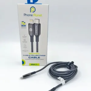 Phone Planet Braided Type C to Lightning 30W Fast Charging Cable 2M