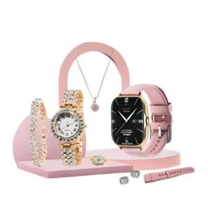 Smart Watch A58Plus for Ladies with Jewellery Set